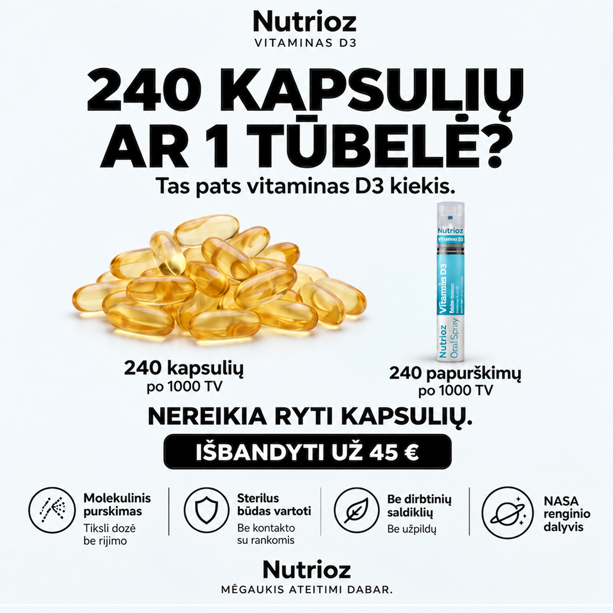Nutrioz 72H – Išgyvenimo vitaminų rinkinys