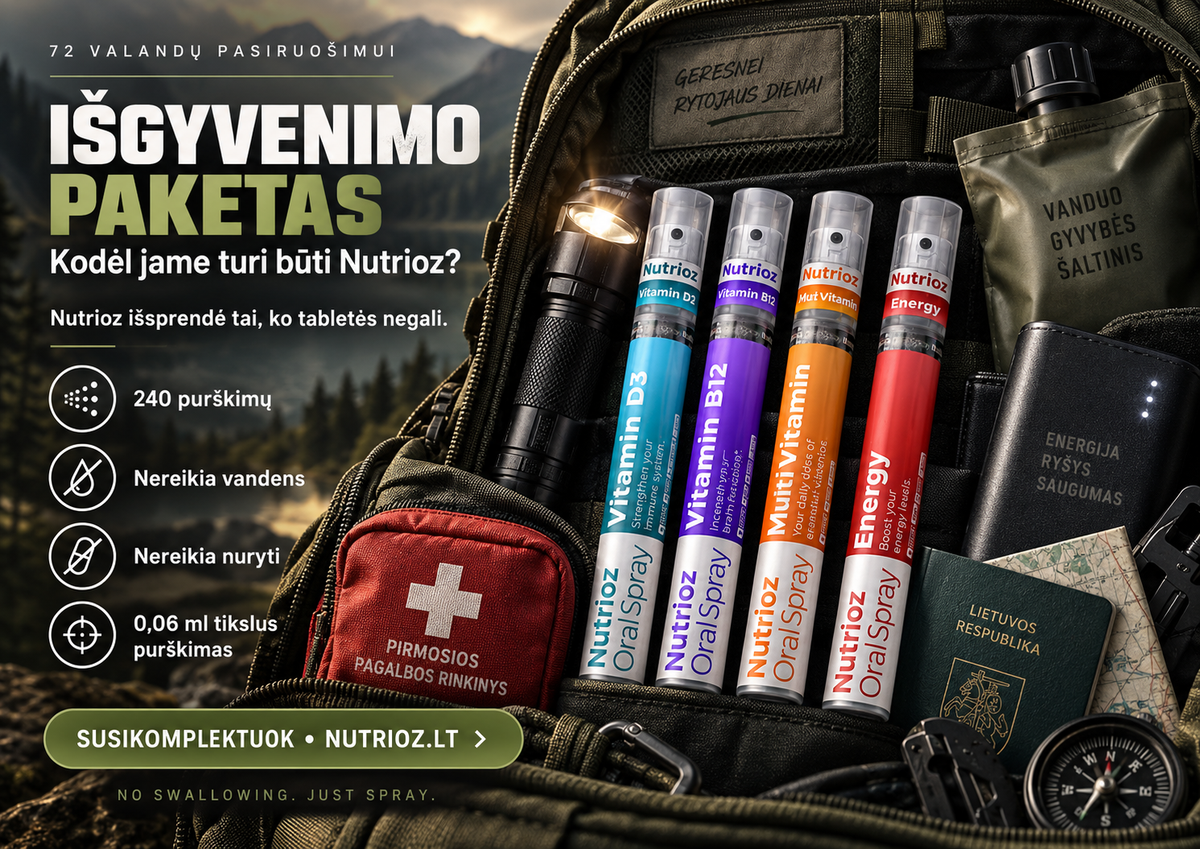 Nutrioz 72H – Išgyvenimo vitaminų rinkinys